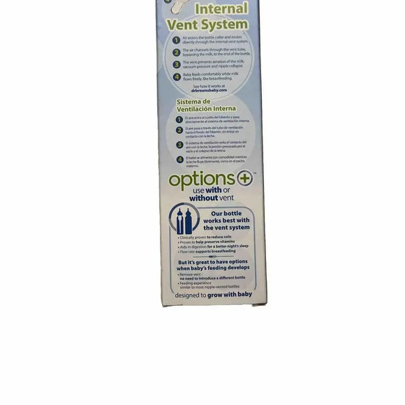 Dr Brown’s Options Plus Anti Colic Bottle Narrow 4oz 120ml New In Box - Picture 3 of 7